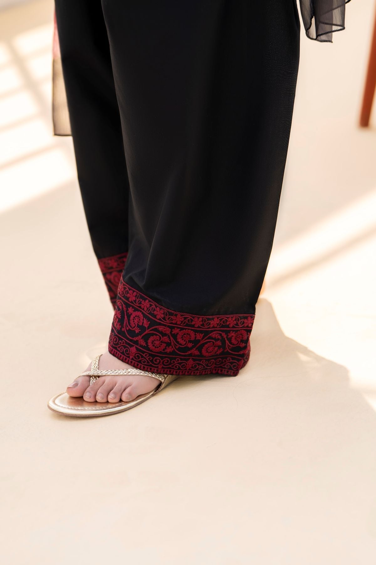 Blush Black 3 PC Stitched
