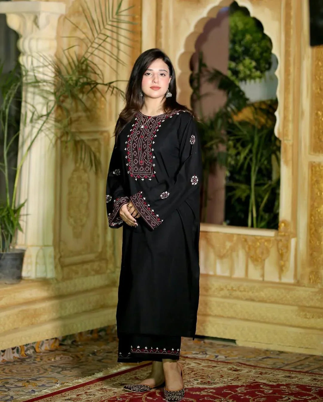 Mirha Black 2 Pc Stitched