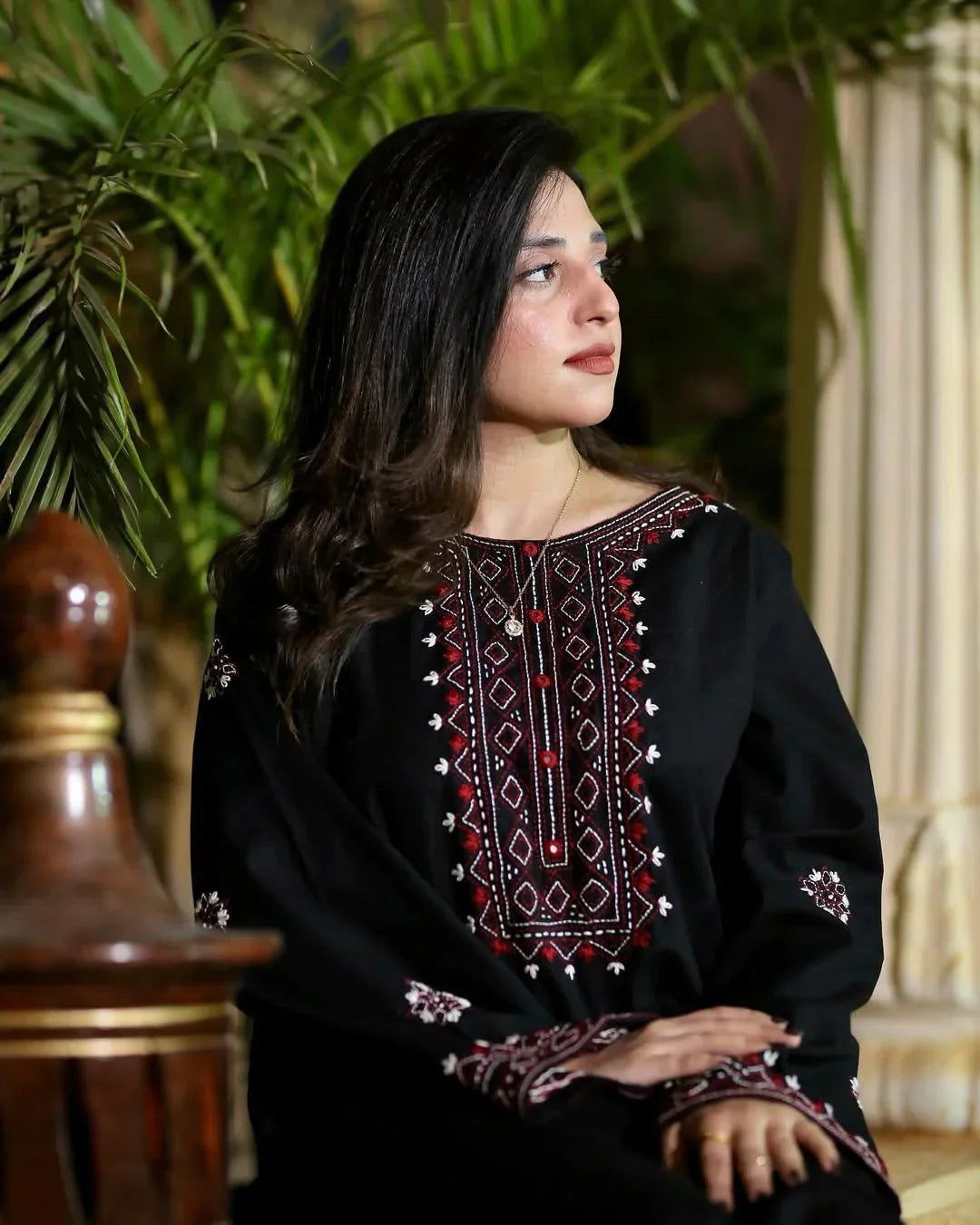 Mirha Black 2 Pc Stitched