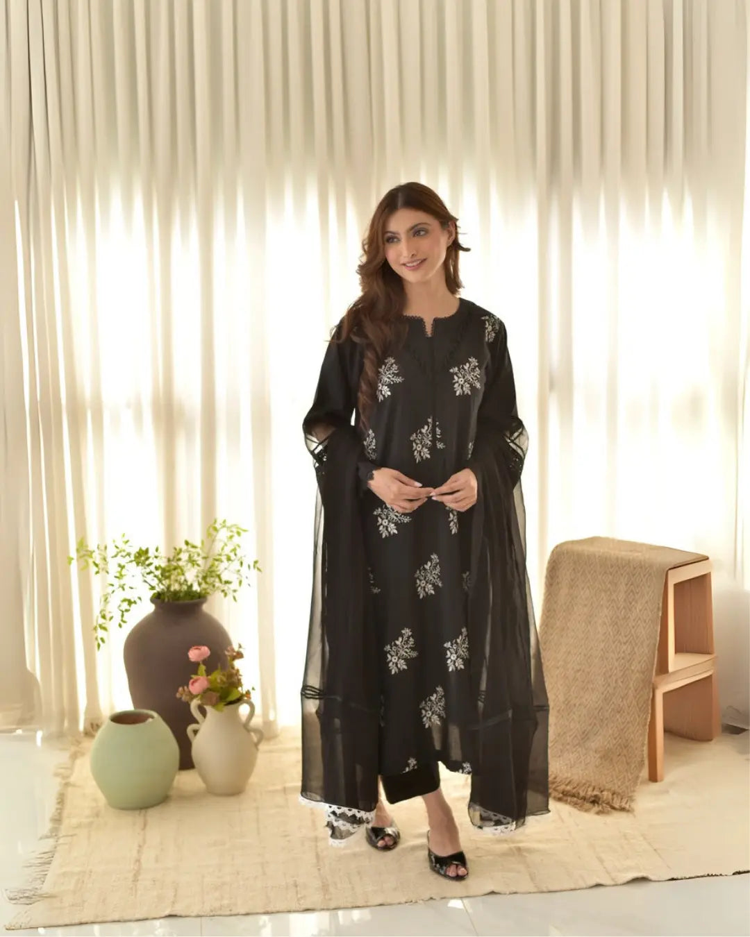 Black Whisper 3 Pc Stitched