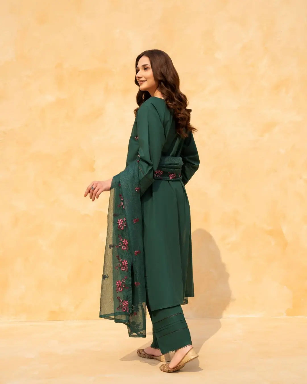 Imperial Green 3 PC Stitched
