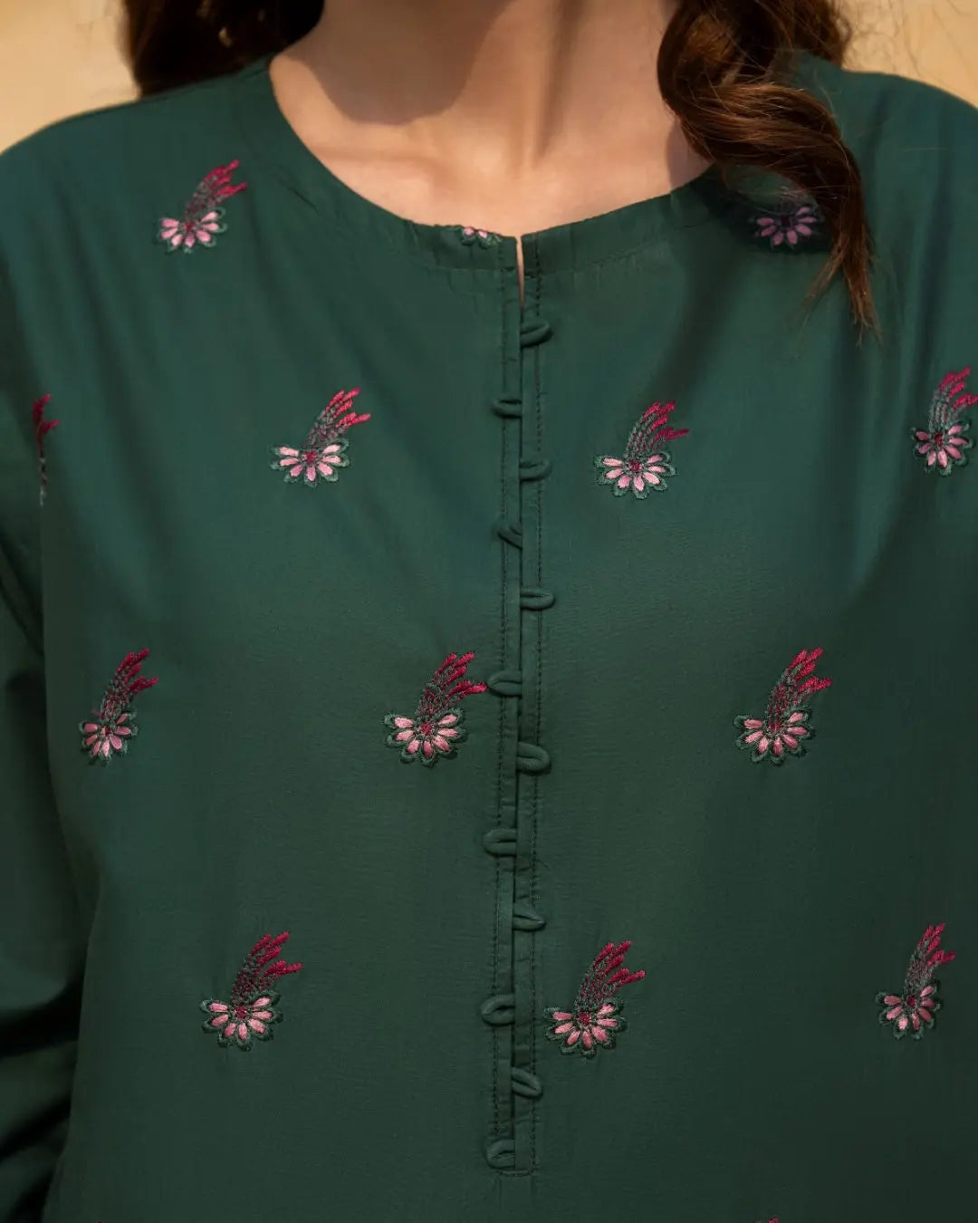 Imperial Green 3 PC Stitched